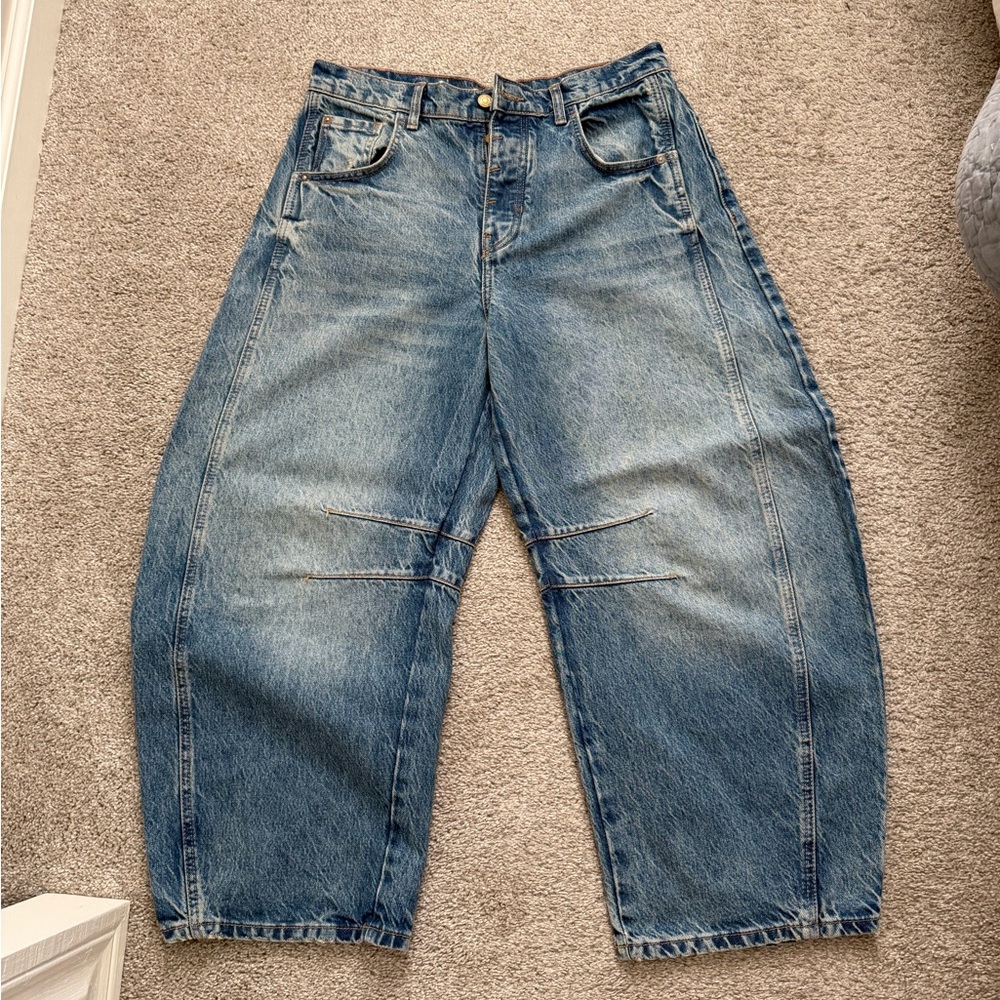 We The Free Women’s Relaxed Blue Denim barrel Jeans